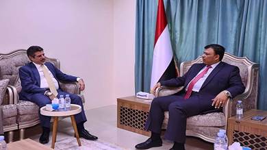 ​عضو مجلس القيادة الدكتور عبدالله العليمي يلتقي السفير الأمريكي لدى اليمن